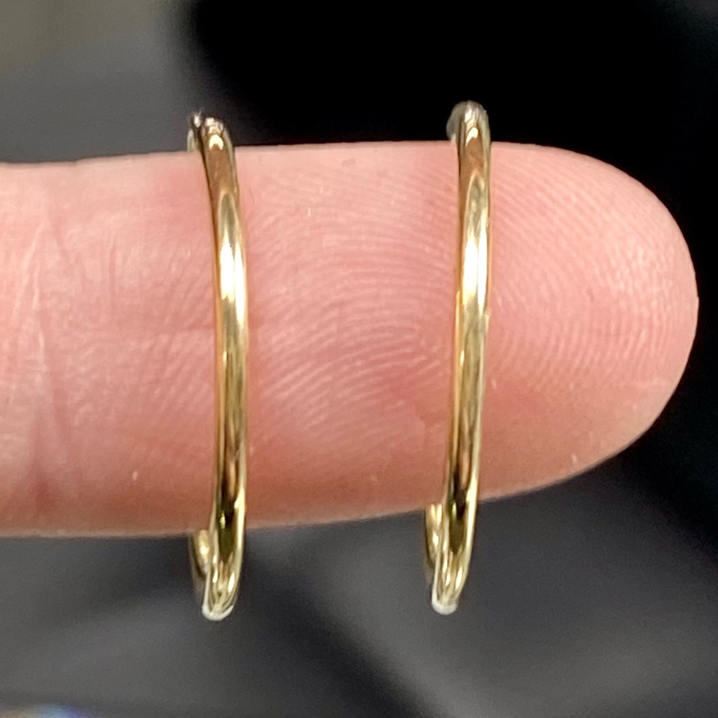 14k Yellow Gold Endless Hoop Earrings